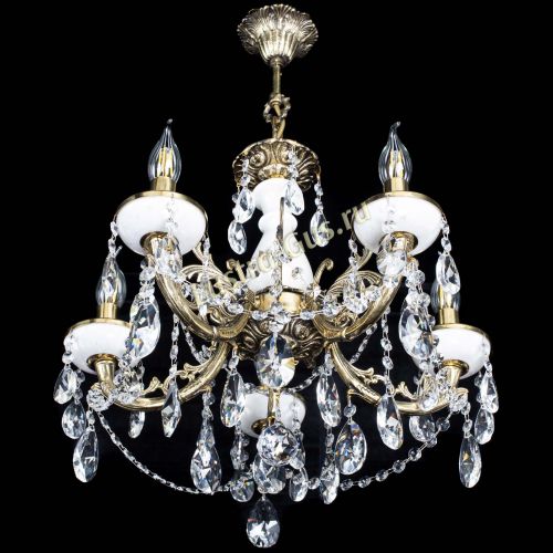 Люстра бронзовая Атланта из мрамора №5/3 Лучик в Сочи Гусь Хрустальный