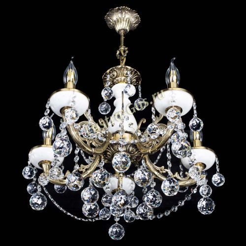 Люстра бронзовая Атланта из мрамора №5/3 Шар в Сочи Гусь Хрустальный