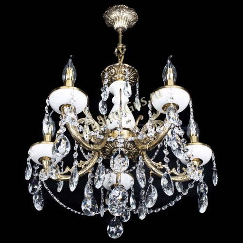 Люстра бронзовая Атланта из мрамора №5/3 Журавлик в Сочи Гусь Хрустальный