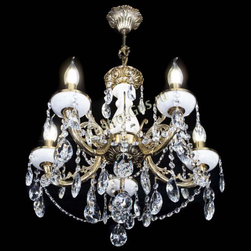 Люстра бронзовая Атланта из мрамора №5/3 Журавлик в Сочи Гусь Хрустальный