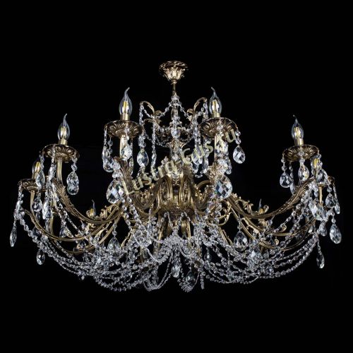 Люстра бронзовая Делия №12 баден в Сочи Гусь Хрустальный