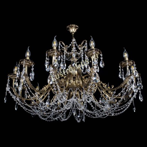 Люстра бронзовая Делия №12 лучик в Сочи Гусь Хрустальный