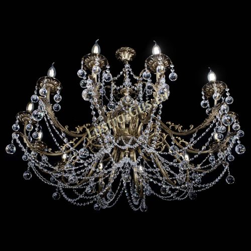 Люстра бронзовая Делия №12 шар в Сочи Гусь Хрустальный