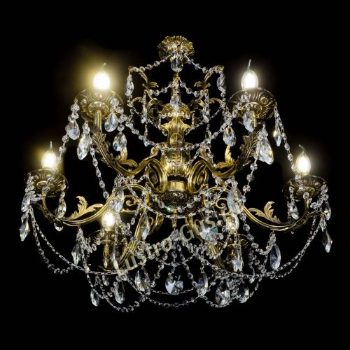 Люстра бронзовая Делия №6 лучик в Сочи Гусь Хрустальный