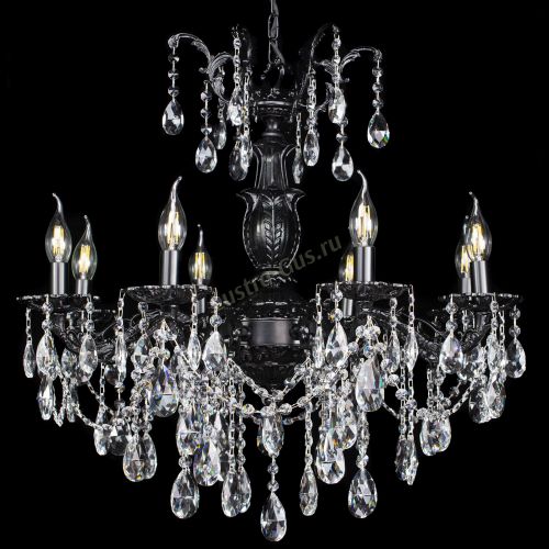 Люстра бронзовая Делия №8 журавлик черная в Сочи Гусь Хрустальный