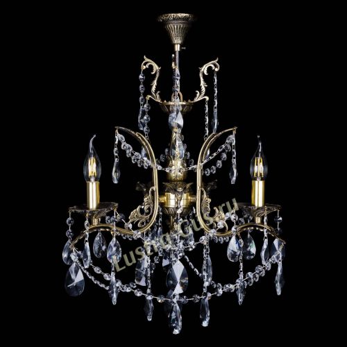 Бронзовая люстра Гелла №3 лучик в Сочи Гусь Хрустальный