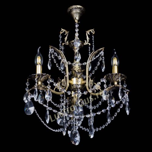 Бронзовая люстра Гелла №3 лучик в Сочи Гусь Хрустальный