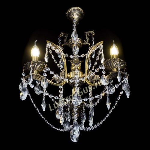 Бронзовая люстра Гелла №3 лучик в Сочи Гусь Хрустальный