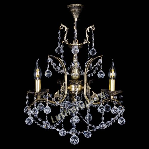 Бронзовая люстра Гелла №3 шар в Сочи Гусь Хрустальный