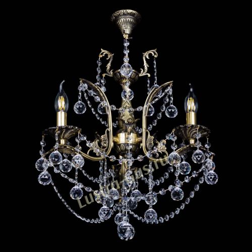 Бронзовая люстра Гелла №3 шар в Сочи Гусь Хрустальный