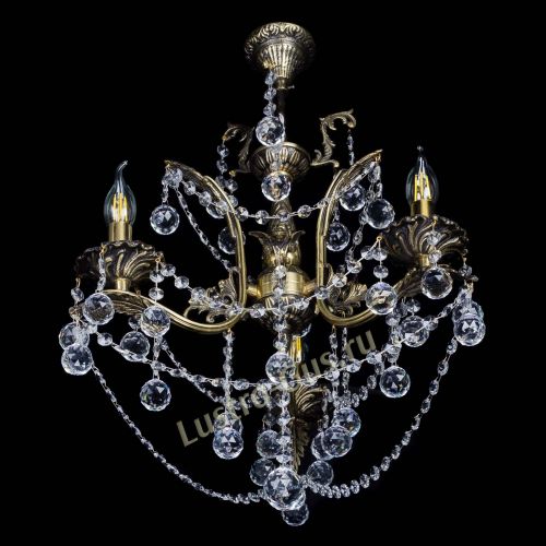 Бронзовая люстра Гелла №3 шар в Сочи Гусь Хрустальный