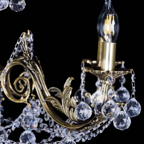 Бронзовая люстра Кассандра №5 шар в Сочи Гусь Хрустальный