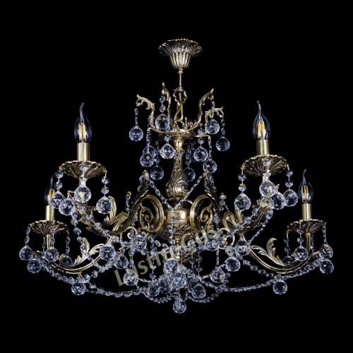 Бронзовая люстра Кассандра №5 шар в Сочи Гусь Хрустальный