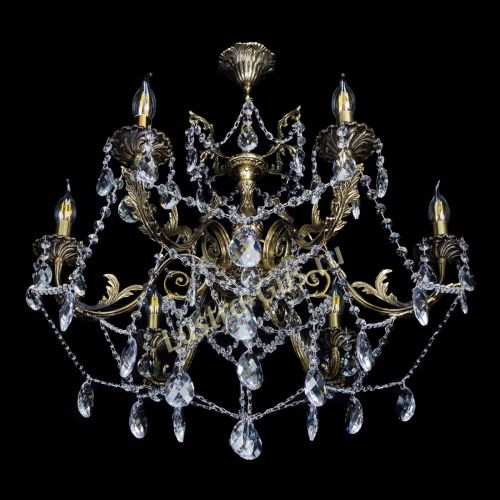 Бронзовая люстра Кассандра №6/2 баден в Сочи Гусь Хрустальный