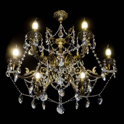 Бронзовая люстра Кассандра №6/2 баден в Сочи Гусь Хрустальный