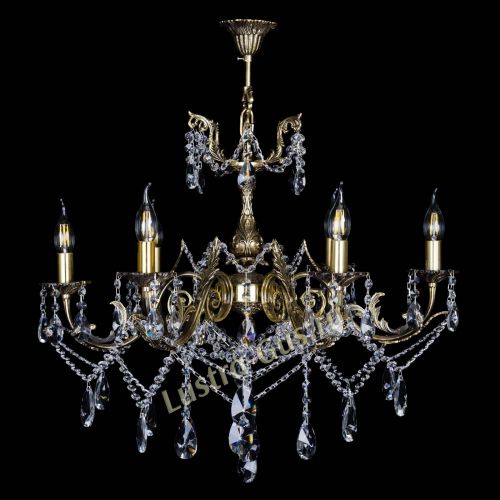  Бронзовая люстра Кассандра №6/2 лучик в Сочи Гусь Хрустальный