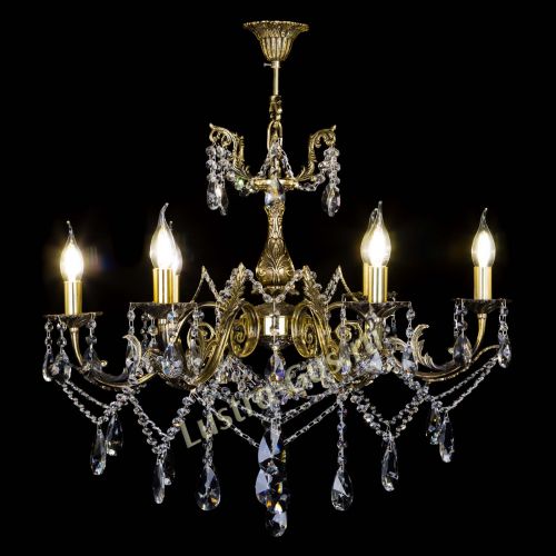  Бронзовая люстра Кассандра №6/2 лучик в Сочи Гусь Хрустальный