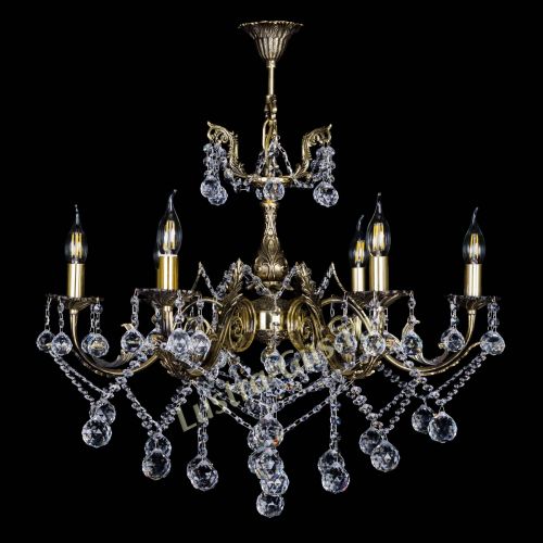 Бронзовая люстра Кассандра №6/2 шар в Сочи Гусь Хрустальный