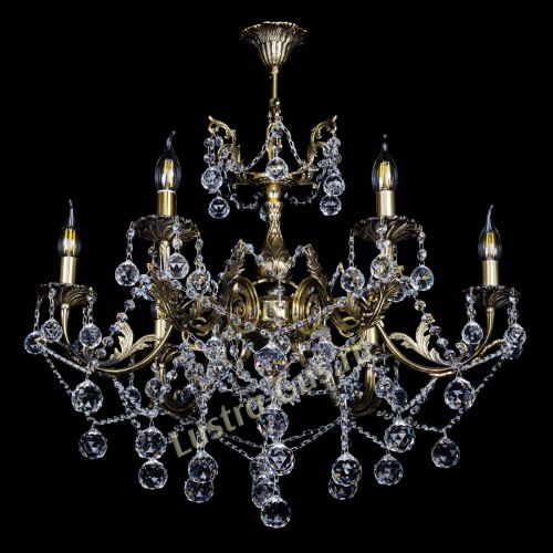 Бронзовая люстра Кассандра №6/2 шар в Сочи Гусь Хрустальный