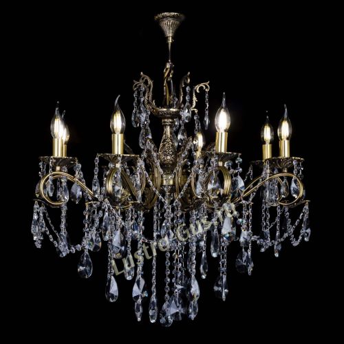 Бронзовая люстра Мелания №8/2 лучик в Сочи Гусь Хрустальный