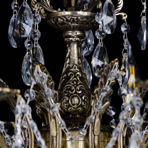 Бронзовая люстра Мелания №8/2 лучик в Сочи Гусь Хрустальный