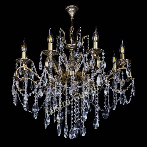 Бронзовая люстра Мелания №8/2 лучик в Сочи Гусь Хрустальный