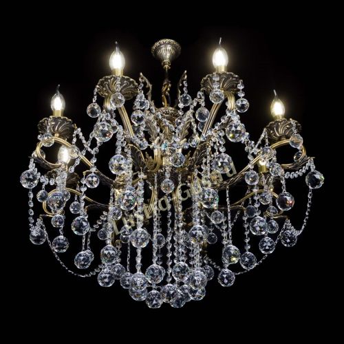 Бронзовая люстра Мелания №8/2 шар в Сочи Гусь Хрустальный