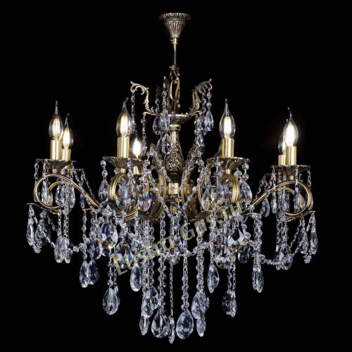 Бронзовая люстра Мелания №8/2 журавлик в Сочи Гусь Хрустальный