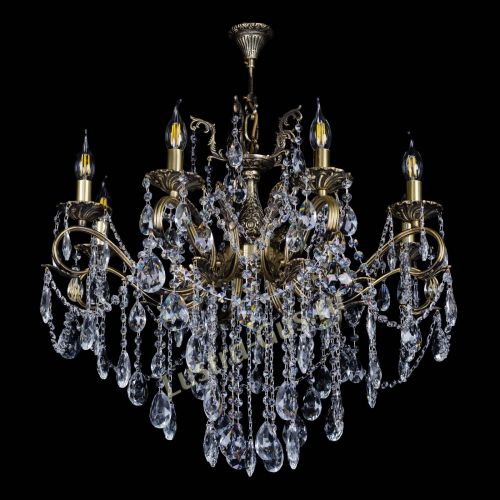 Бронзовая люстра Мелания №8/2 журавлик в Сочи Гусь Хрустальный