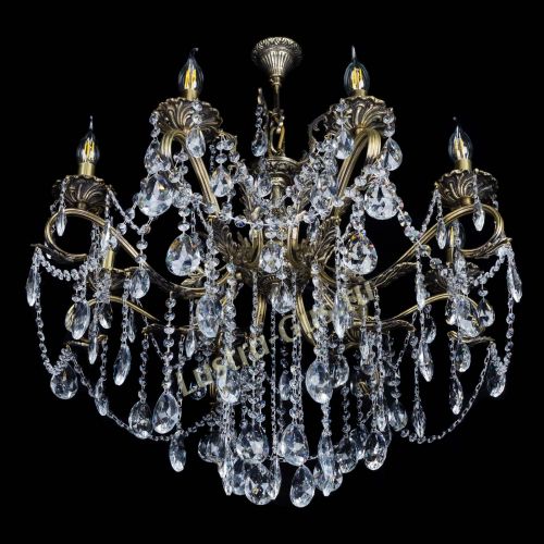 Бронзовая люстра Мелания №8/2 журавлик в Сочи Гусь Хрустальный