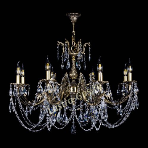 Бронзовая люстра Кассандра №8 лучик в Сочи Гусь Хрустальный