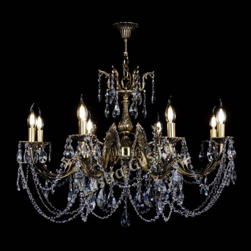 Бронзовая люстра Кассандра №8 лучик в Сочи Гусь Хрустальный