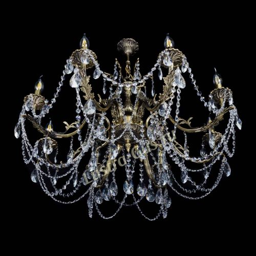 Бронзовая люстра Кассандра №8 лучик в Сочи Гусь Хрустальный