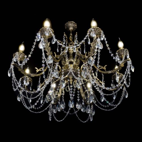 Бронзовая люстра Кассандра №8 лучик в Сочи Гусь Хрустальный