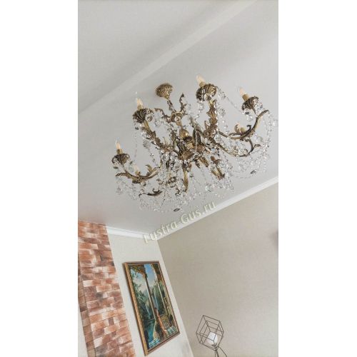 Бронзовая люстра Кассандра №8 шар в Сочи Гусь Хрустальный