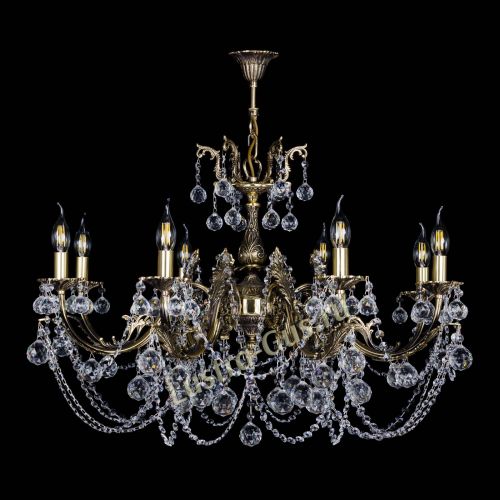 Бронзовая люстра Кассандра №8 шар в Сочи Гусь Хрустальный