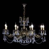 Бронзовая люстра Кассандра №8 удлиненная с конусами в Сочи