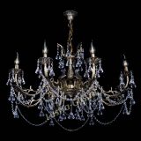 Бронзовая люстра Кассандра №8 удлиненная с конусами в Сочи