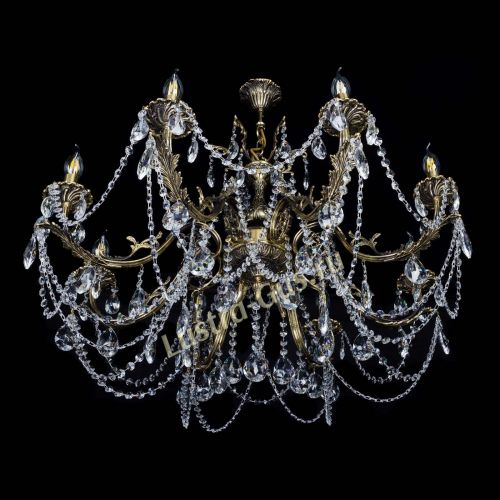 Бронзовая люстра Кассандра №8 журавлик в Сочи Гусь Хрустальный