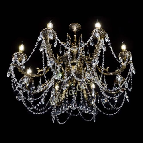 Бронзовая люстра Кассандра №8 журавлик в Сочи Гусь Хрустальный