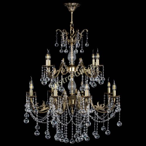 Люстра бронзовая Кассандра Алфея №12 шар в Сочи Гусь Хрустальный