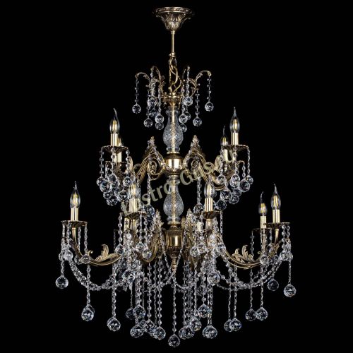 Люстра бронзовая Кассандра Алфея №12 шар в Сочи Гусь Хрустальный