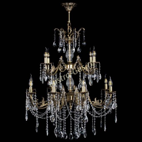 Люстра бронзовая Кассандра Алфея №12 звездочка в Сочи Гусь Хрустальный