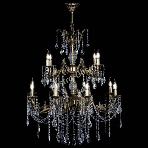 Люстра бронзовая Кассандра Алфея №12 звездочка в Сочи Гусь Хрустальный