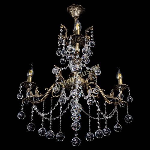 Люстра бронзовая Кассандра Алфея №3/1 шар в Сочи Гусь Хрустальный