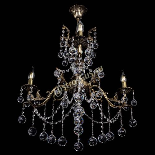 Люстра бронзовая Кассандра Алфея №3/1 шар в Сочи Гусь Хрустальный