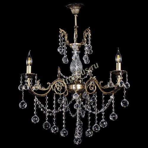 Люстра бронзовая Кассандра Алфея №3/1 шар в Сочи Гусь Хрустальный