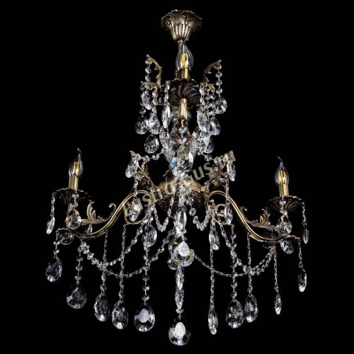 Люстра бронзовая Кассандра Алфея №3/1 звездочка в Сочи Гусь Хрустальный