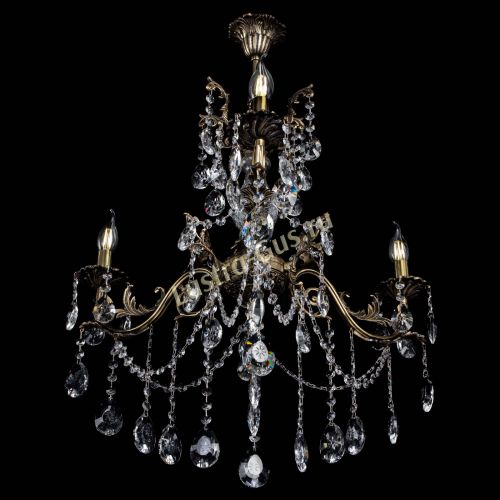 Люстра бронзовая Кассандра Алфея №3/1 звездочка в Сочи Гусь Хрустальный