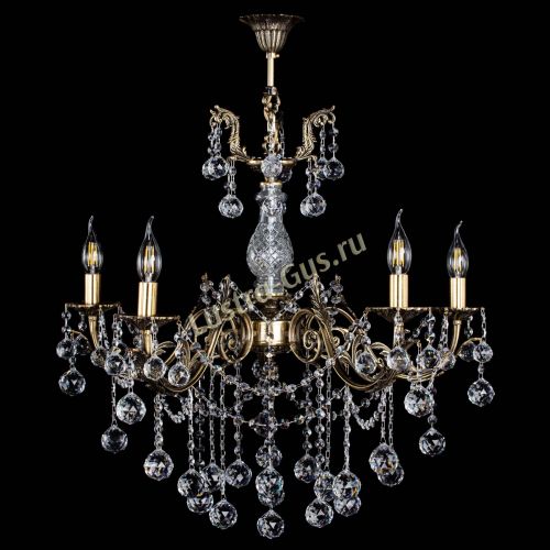 Люстра бронзовая Кассандра Алфея №5/1 шар в Сочи Гусь Хрустальный